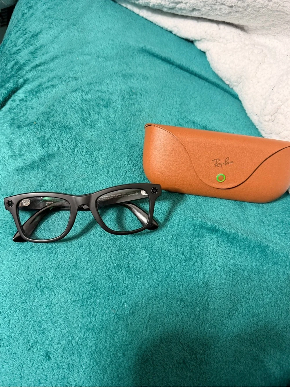 Ray-Ban Tan Leather Sunglasses Case